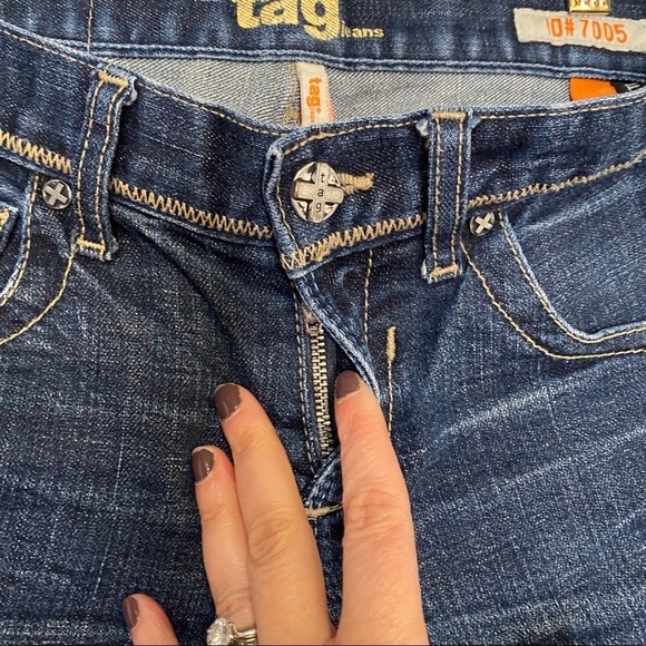 Tag+ Jeans ID# 7005 Straight Leg Jeans Size 26 Low Rise Y2K With Stretch - Picture 3 of 10